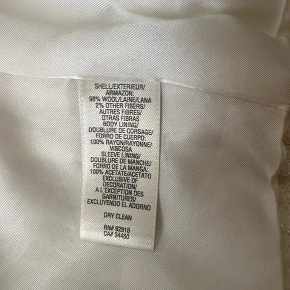 Vintage Cream Wool Blazer - Picture 7 of 8